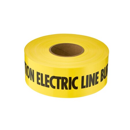 Milwaukee Tool 3" X 1000-FT SHIELDTEC YELLOW STANDARD STRETCH  NONDETECTABLE "CAUTION ELECTRIC LINE BURIED BELOW" 22-202